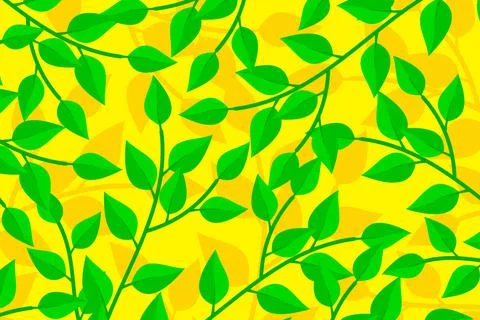 Tropical leaves patterned background Stock Illustration