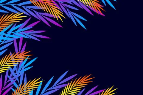 Tropical leaves patterned background Stock Illustration