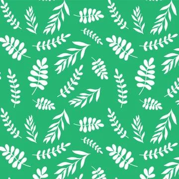 Tropical leaves seamless pattern Stock Illustration