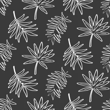 Tropical Leaves seamless pattern Stock Illustration