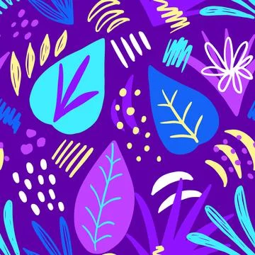 Tropical Leaves seamless pattern Stock Illustration