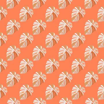 Tropical leaves seamless pattern. Monstera leaf background. Illustrazione stock