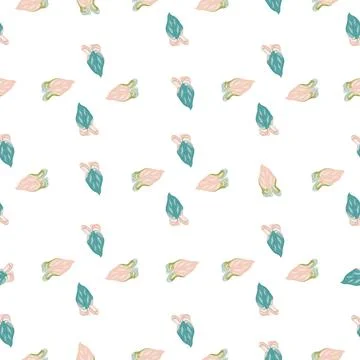 Tropical leaves seamless pattern. Rainforest leaf endless wallpaper. Exotic h Stock Illustration