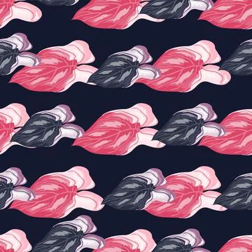 Tropical leaves seamless pattern. Rainforest leaf endless wallpaper. Exotic h Illustrazione stock