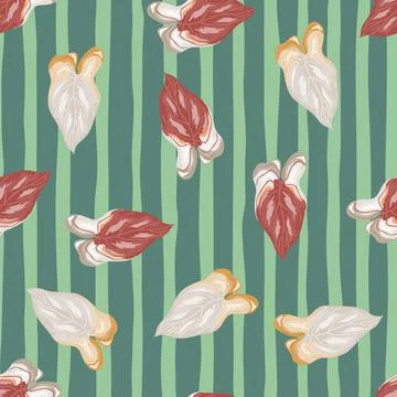 Tropical leaves seamless pattern. Rainforest leaf endless wallpaper. Exotic h Stock Illustration