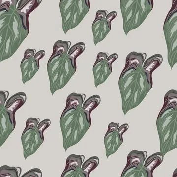 Tropical leaves seamless pattern. Rainforest leaf endless wallpaper. Exotic h Stock Illustration