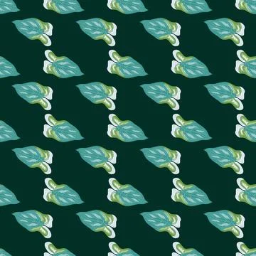 Tropical leaves seamless pattern. Rainforest leaf endless wallpaper. Exotic h Stock Illustration