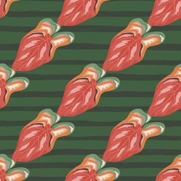 Tropical leaves seamless pattern. Rainforest leaf endless wallpaper. Exotic h Stock Illustration