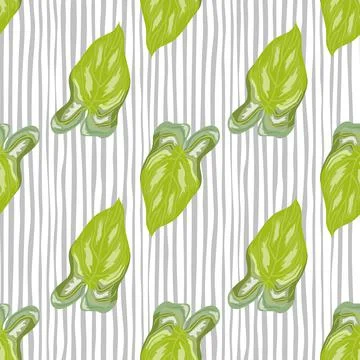 Tropical leaves seamless pattern. Rainforest leaf endless wallpaper. Exotic h Stock Illustration