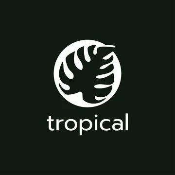 Tropical logo design Stock Illustration