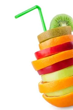 Tropical mixed fruit Stock Photos