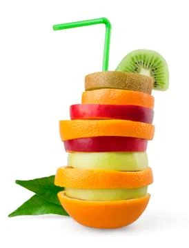 Tropical mixed fruit Stock Photos