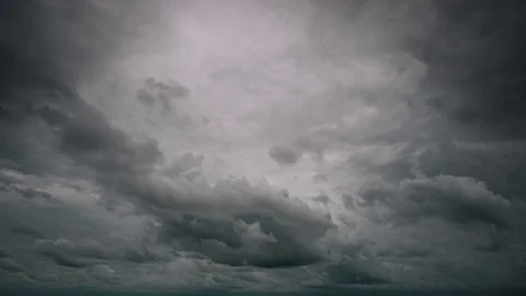 Tropical Monsoon Storm Cloud Over the Ocean Stock Footage