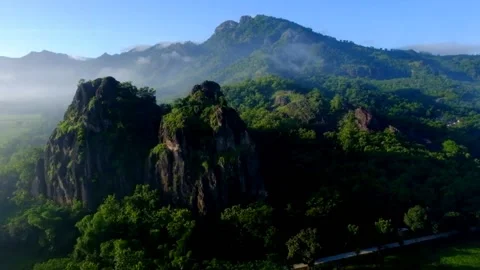 Tropical Mountain Peak Above The Clouds - Java Island, Indonesia Stock Footage 145679893