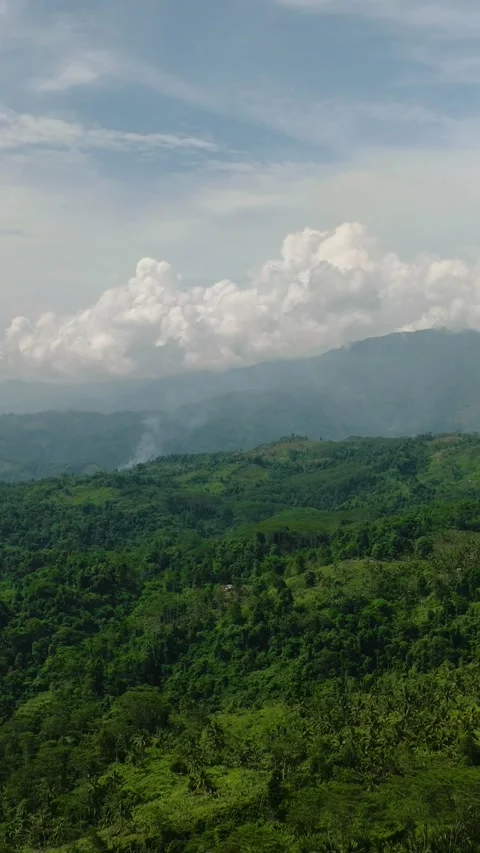 Tropical mountain slopes in the Philippines. Stock Footage 261805518