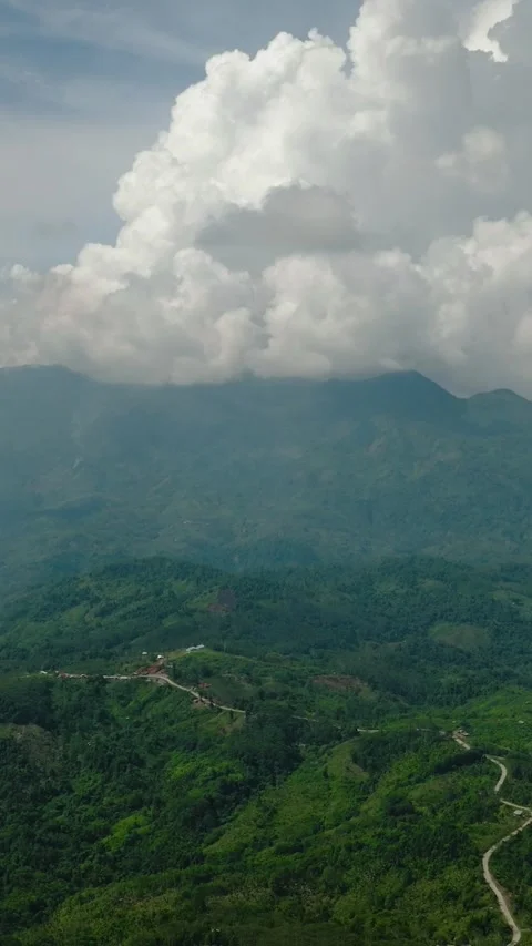 Tropical mountain with valley in the Philippines. Stock Footage 321392698