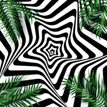 Tropical Natural Palm Background. Vector Illustration イラスト素材