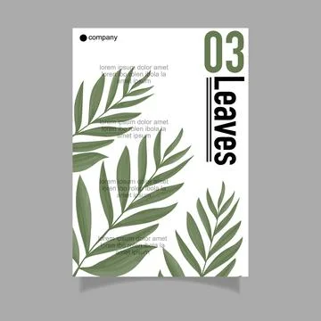 Tropical nature flyer concept template design Illustrazione stock