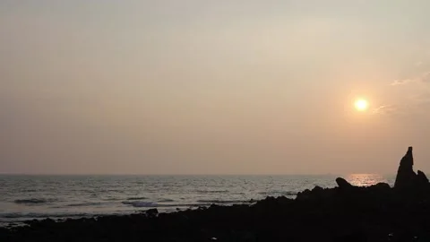 Tropical ocean at sunset. Stock Footage 138650927