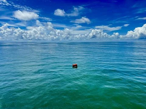 Tropical Ocean Water Under Dramatic Cloudscape Stock Photos