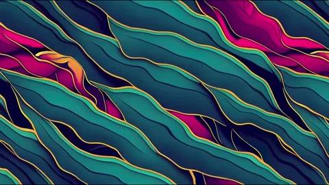 Tropical palm leaf animation neon colored. Summer night jungle Stock Footage 220123958