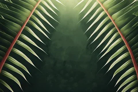 Tropical palm leaf copy space frame graphic illustration background. Illustrazione stock