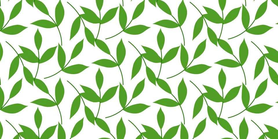 Tropical Palm Leaf Seamless Pattern Background Stock Illustration