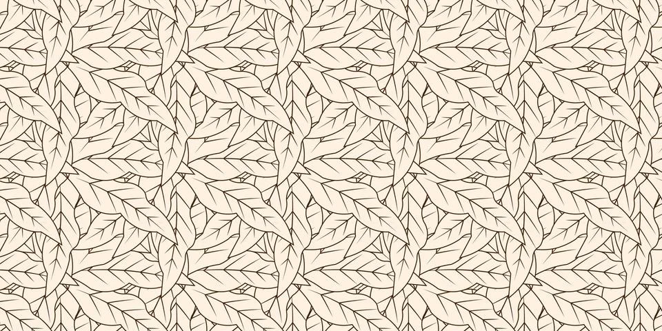 Tropical Palm Leaf Seamless Pattern Background Stock Illustration