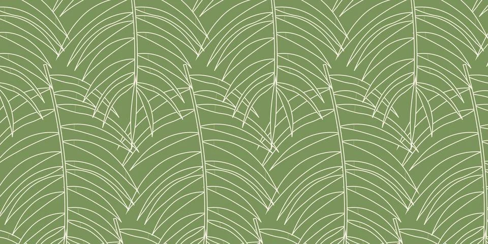 Tropical Palm Leaf Seamless Pattern Background Stock Illustration