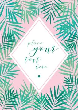 Tropical palm leaves background Stock-Illustration
