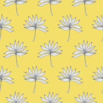 Tropical palm leaves seamless pattern Stock Illustration