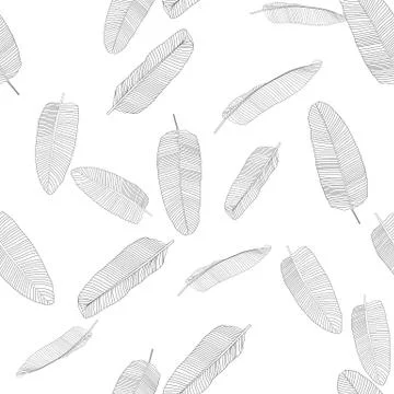 Tropical Palm Leaves Seamless Pattern Background. Vector Illustration Illustrazione stock