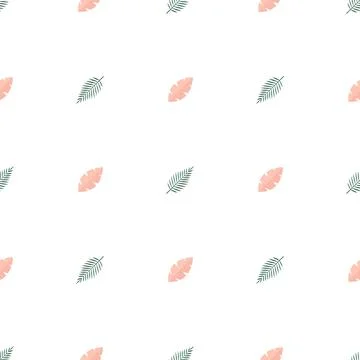 Tropical Palm Leaves Seamless Pattern Background. Vector Illustration Stock Illustration