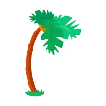 Tropical palm tree inspired by beach destination Stock Illustration