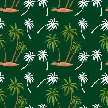 Tropical Palm Tree Pattern Stock-Illustration