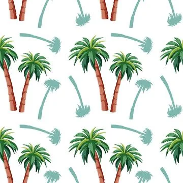Tropical Palm Tree Pattern Stock-Illustration