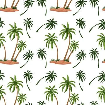 Tropical Palm Tree Pattern Stock-Illustration