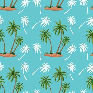 Tropical Palm Tree Pattern Stock-Illustration