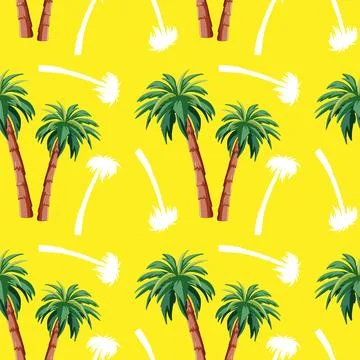 Tropical Palm Tree Pattern Stock-Illustration