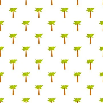 Tropical palm tree seamless pattern background illustration Illustrazione stock