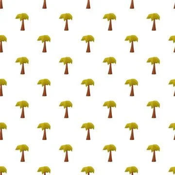 Tropical palm tree seamless pattern background repeating Illustration