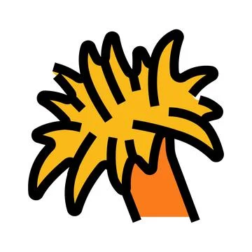 Tropical palm tree vector icon representing summer vacation 스톡 일러스트