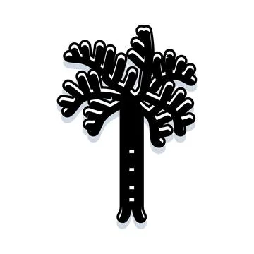 Tropical palm tree vector icon design illustration 스톡 일러스트