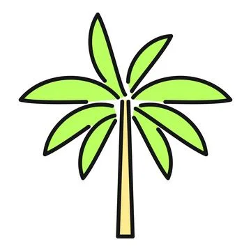 Tropical palm tree vector illustration for summer vacation Stock Illustration