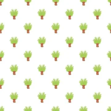 Tropical palm trees creating green summer pattern Stock Illustration