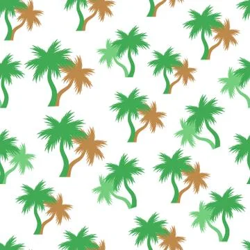 Tropical palm trees seamless pattern イラスト素材
