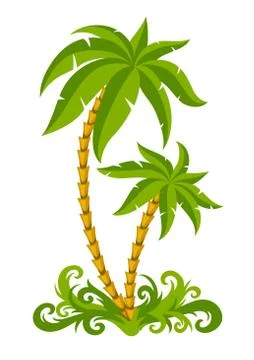 Tropical palms 스톡 일러스트