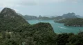 Tropical Paradise, Aerial View Of Mu Ko Ang Thong, Exotic Island, Thailand HD Footage