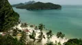 Tropical Paradise, Aerial View Of Mu Ko Ang Thong, Exotic Island, Thailand HD Footage