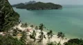 Tropical Paradise, Aerial View Of Mu Ko Ang Thong, Exotic Island, Thailand HD Footage